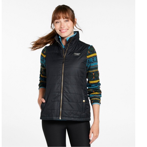 LL Bean Women’s Mountain Classic Puffer Vest Gunmetal Grey small petite - Picture 6 of 7